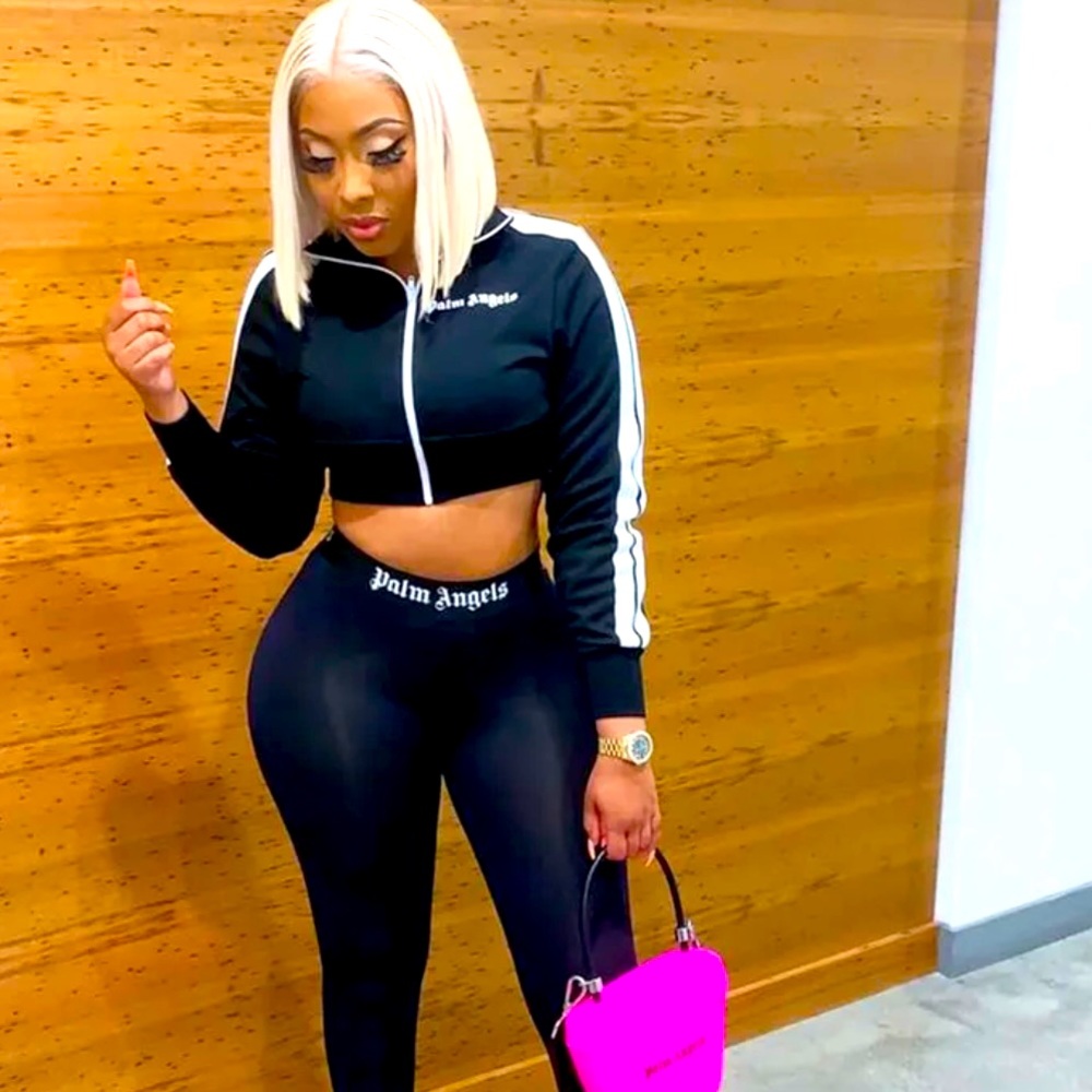 Classic Palm Angels Crop Stripe Tracksuit